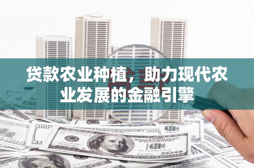 桦甸贷款农业种植，助力现代农业发展的金融引擎