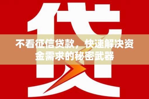 桦甸不看征信贷款，快速解决资金需求的秘密武器