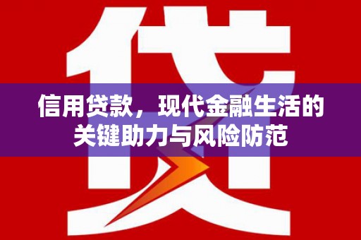 桦甸信用贷款，现代金融生活的关键助力与风险防范