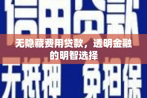 桦甸无隐藏费用贷款，透明金融的明智选择